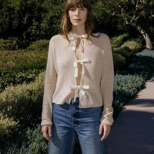 ZARA BOWS KNIT CARDIGAN